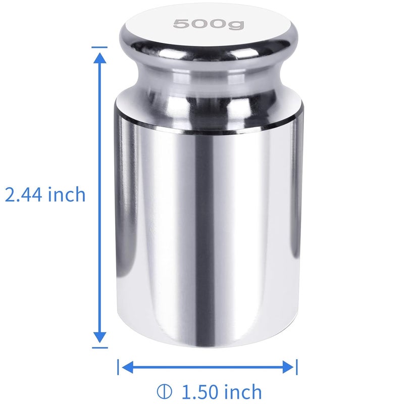 QP 500g Calibration Weights, OIML M1 High Precision Gram Weights, Stainless Steel Scale Calibration Weight for Digital Scale, Weight Scale, balance Scale, Chrome Finish Scale Weights with Storage Case - Image 5